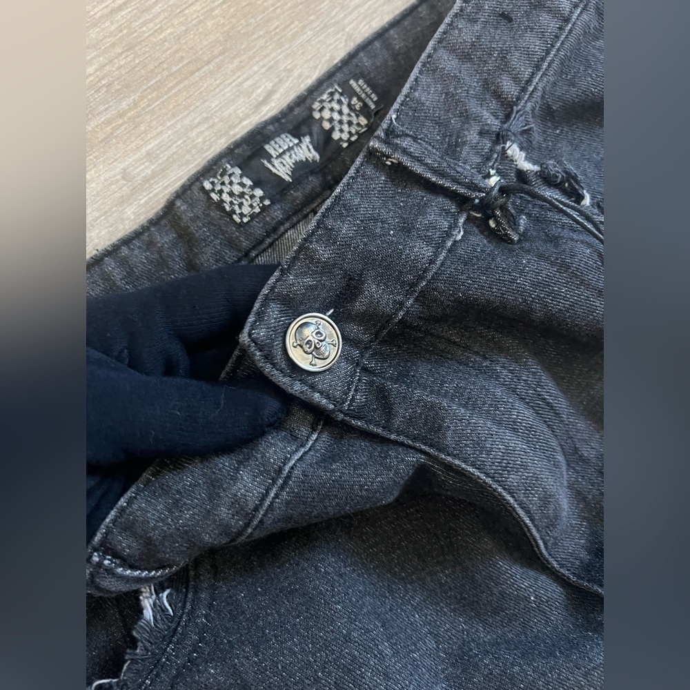 Rebel Vengeance Men’s Rock Punk Distressed Jeans - Picture 6 of 14